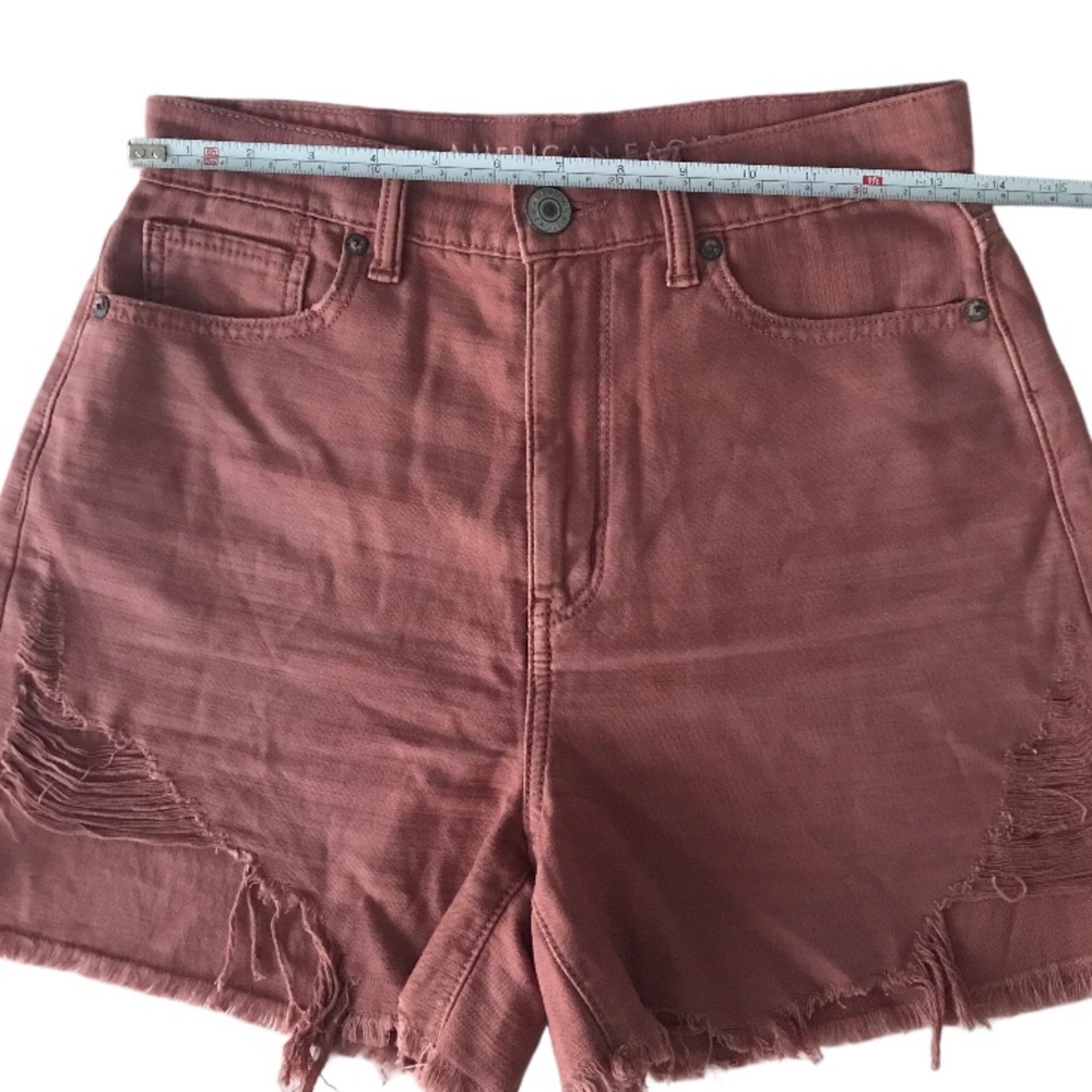 💕 American Eagle High Rise Mom Shorts Blush Size 2 - Picture 7 of 16